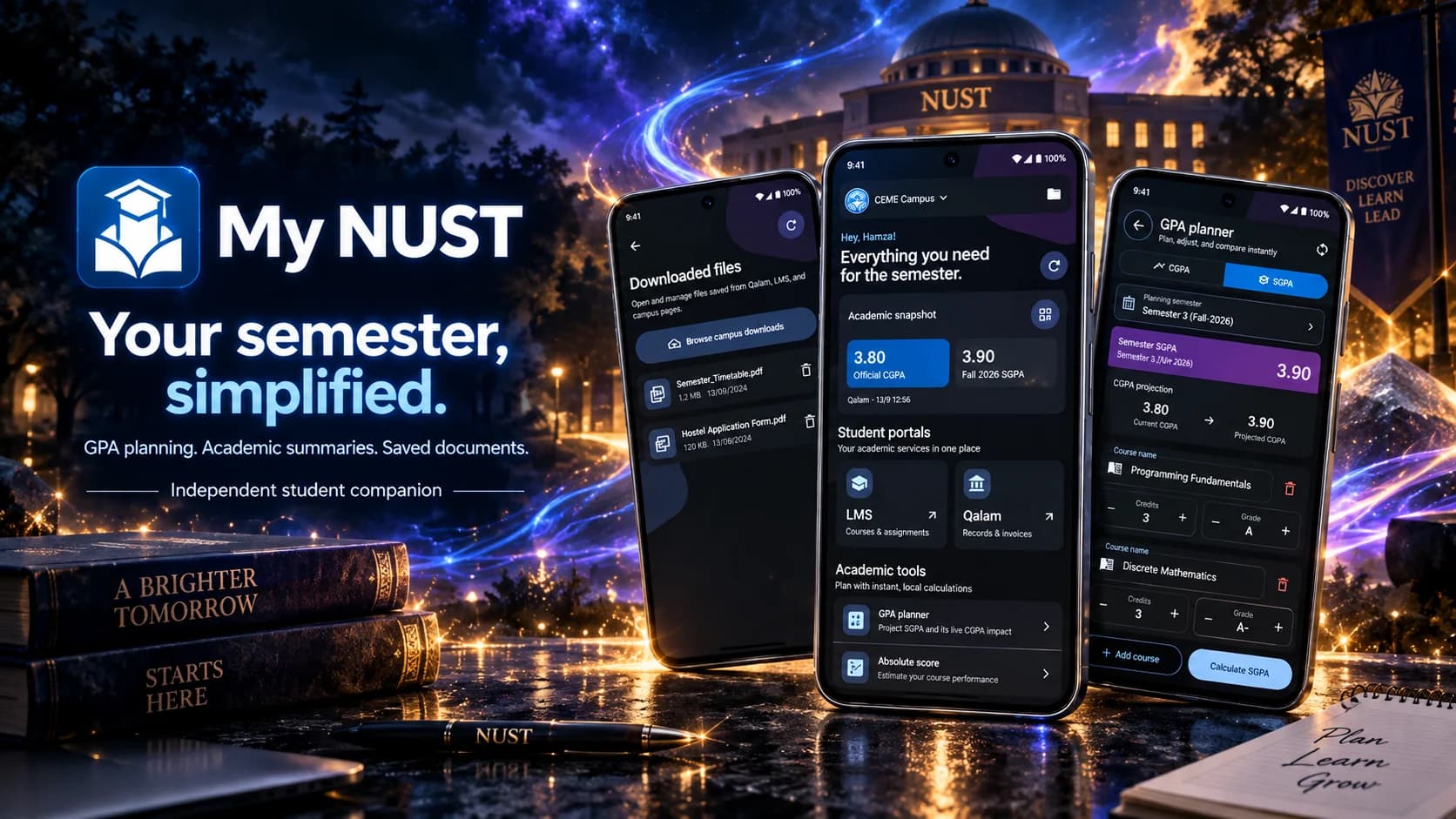 My NUST student utility app banner