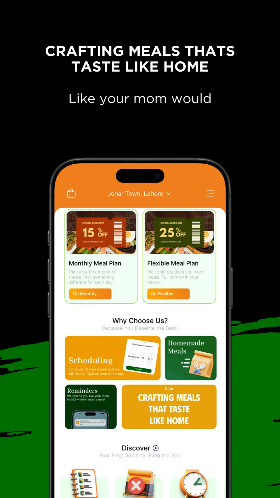 Green Eats product screen from the project gallery