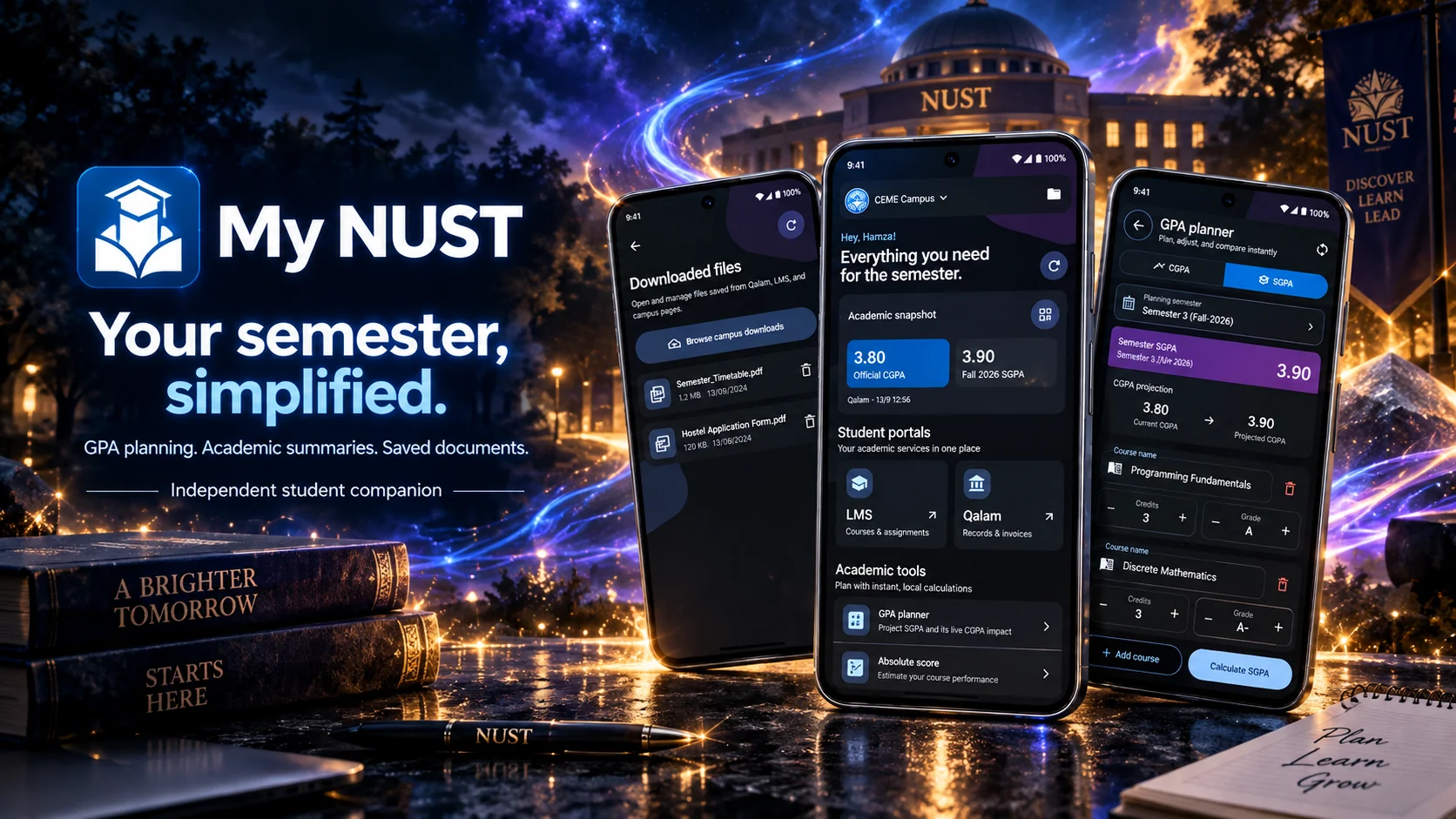 My NUST student utility app banner